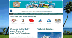 Desktop Screenshot of cordiallyyourstravel.com